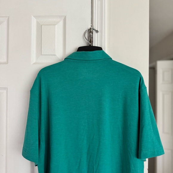 George Men's XL Poly Polo Shirt Tropical Jade Heather Short Sleeve Stretch Golf - Picture 9 of 10